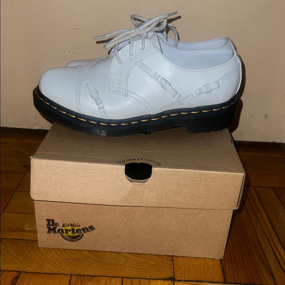 Dr. Martens White Leather Oxfords